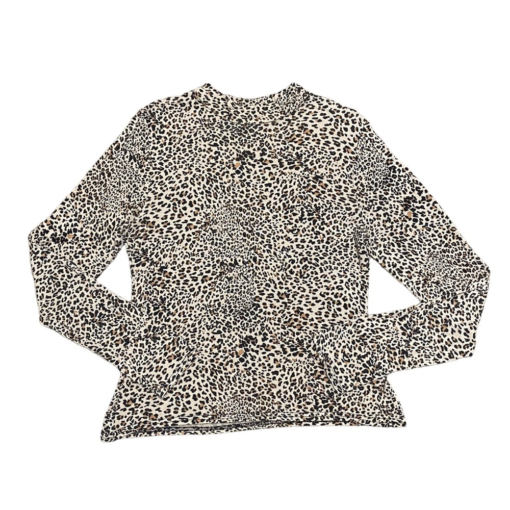 Nasty Gal Animal High Neck Leopard Print Tee